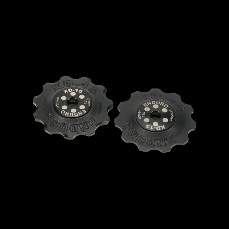Enduro Bearings XD15 Ceramic Jockey Wheels Black / Campagnolo 11sp