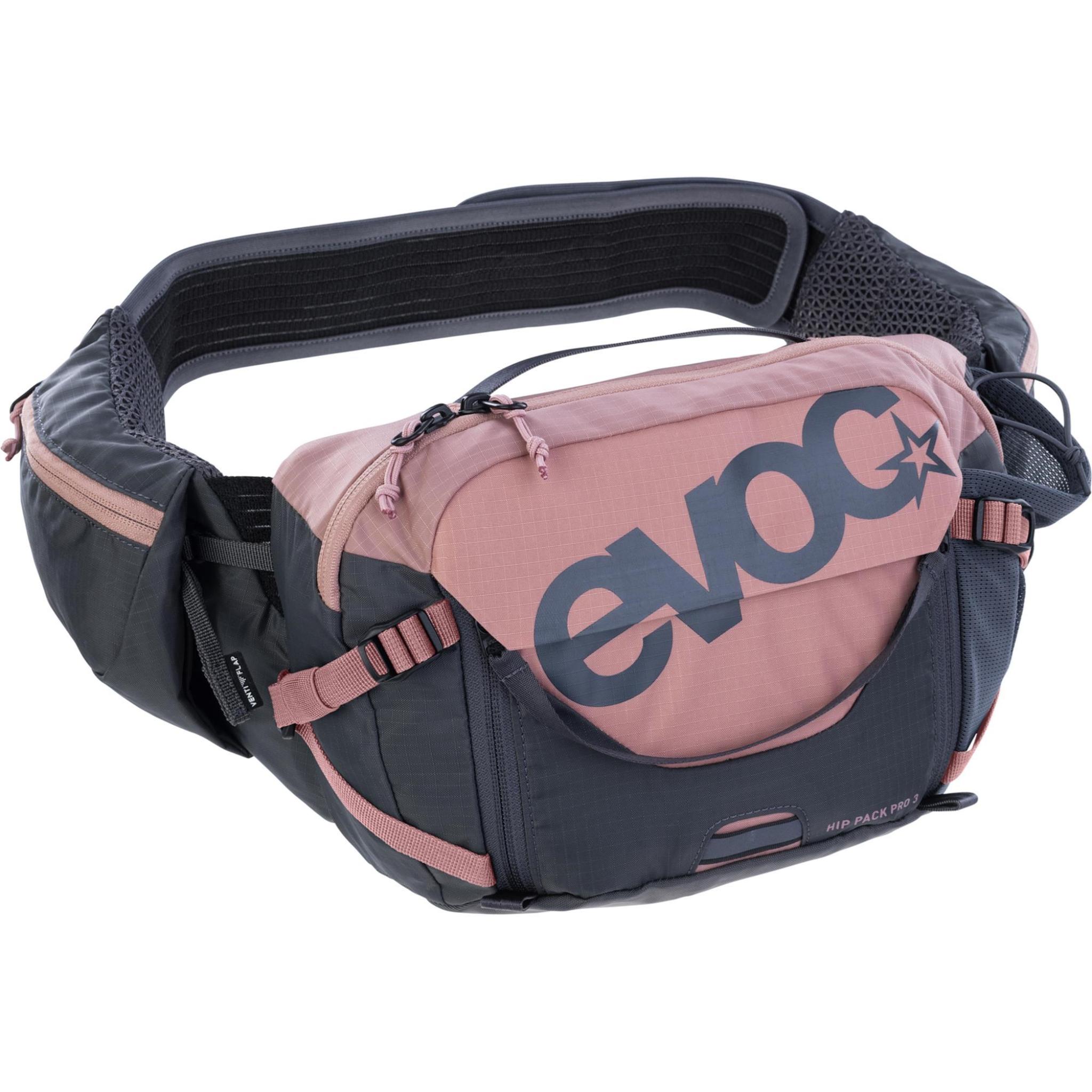 EVOC Hip Pack Pro 3 with Bladder Dusty Pink - Carbon Grey / One Size