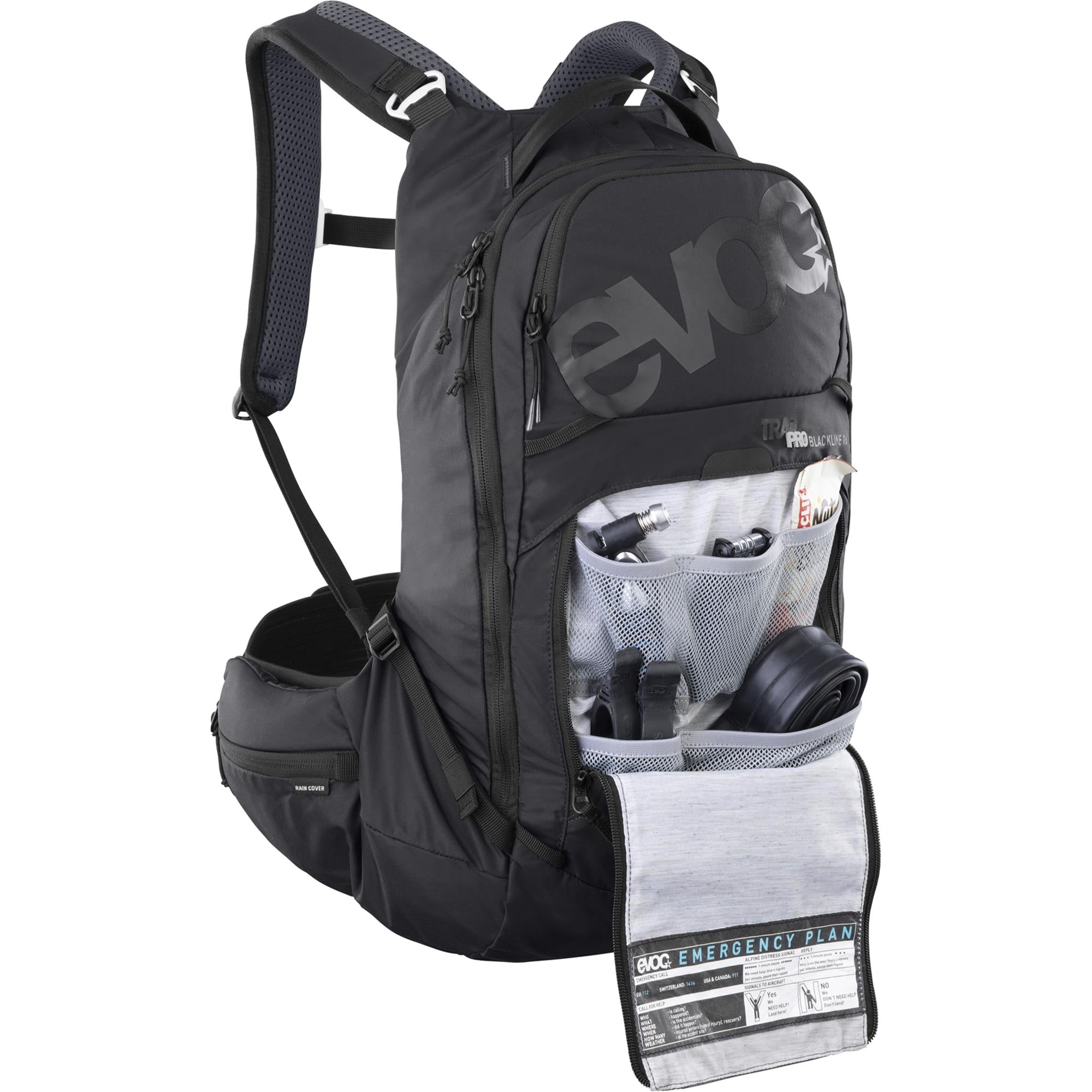 EVOC Trail Pro Protector Back Pack 16L Hydration Packs Biketart