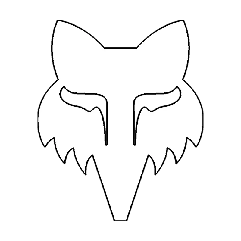 Fox Head 2.5" - Die Cut Vinyl White / OS