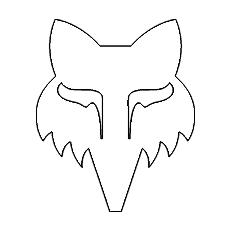 Fox Head 4" - Die Cut Vinyl White / OS