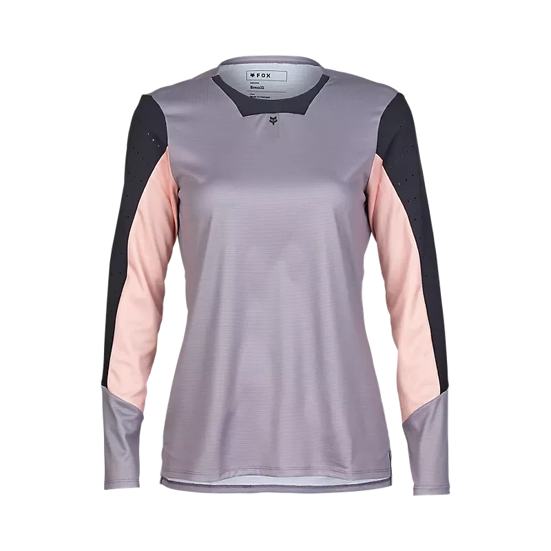 Fox Womens Defend Long Sleeve Jersey Stone / XS