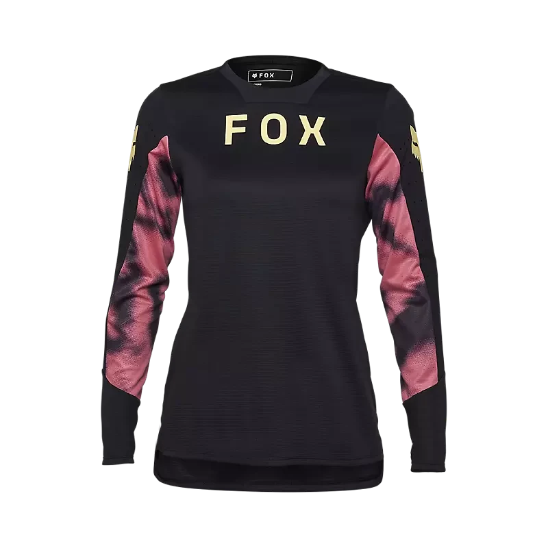 Fox Womens Defend Taunt Long Sleeve Jersey Black / XS