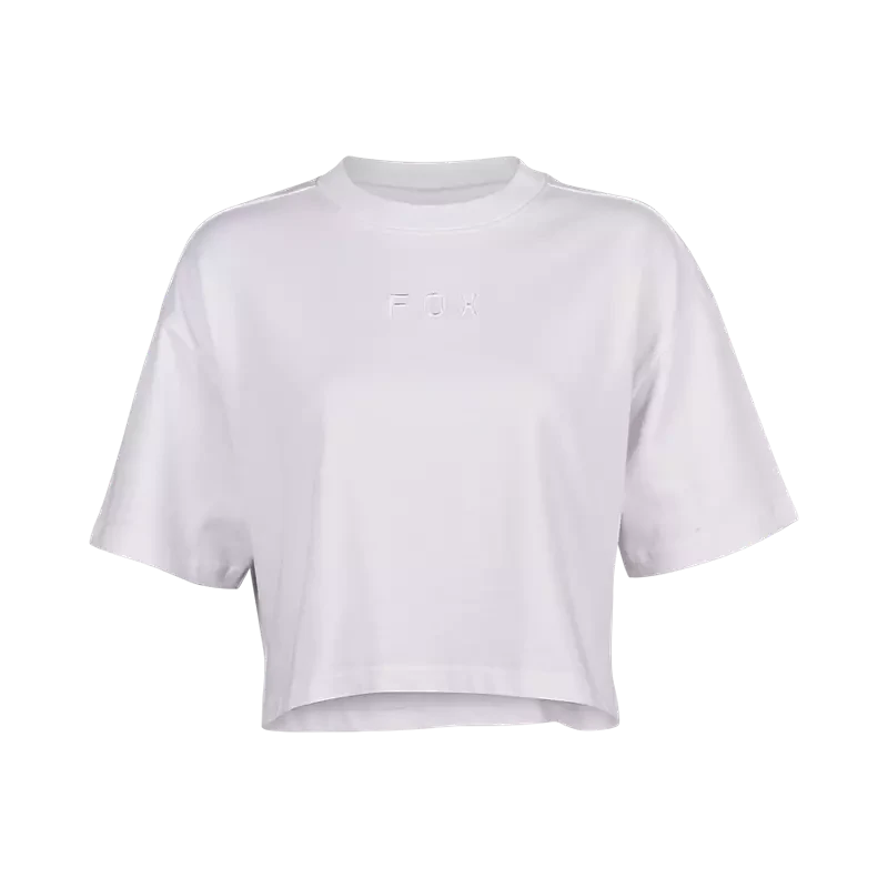 Fox Womens Wordmark OS Crop Tee White / XS