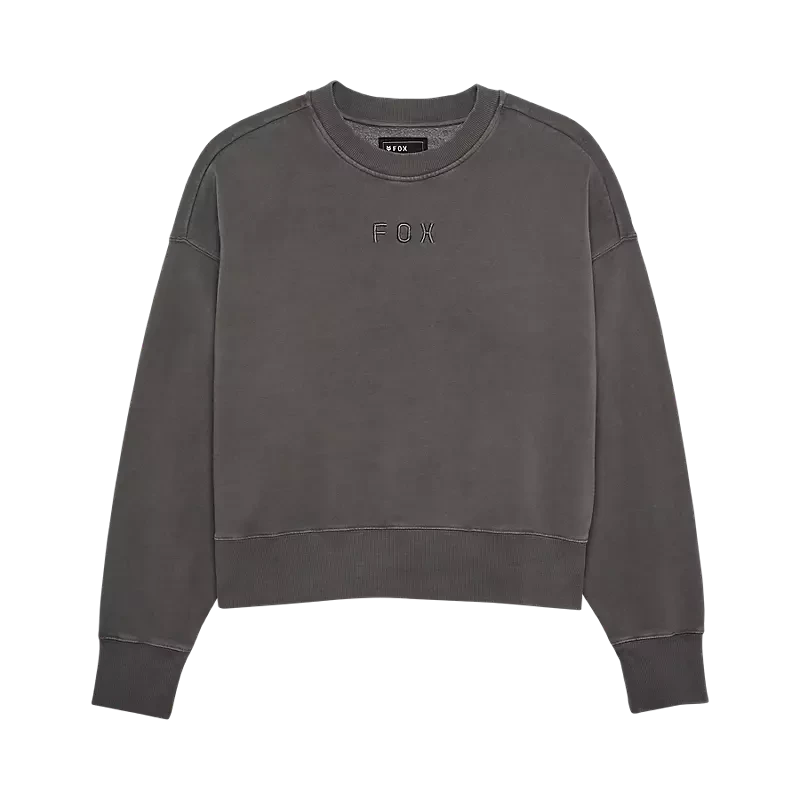 Fox Womens Wordmark OV Fleece Crew Pewter / XS