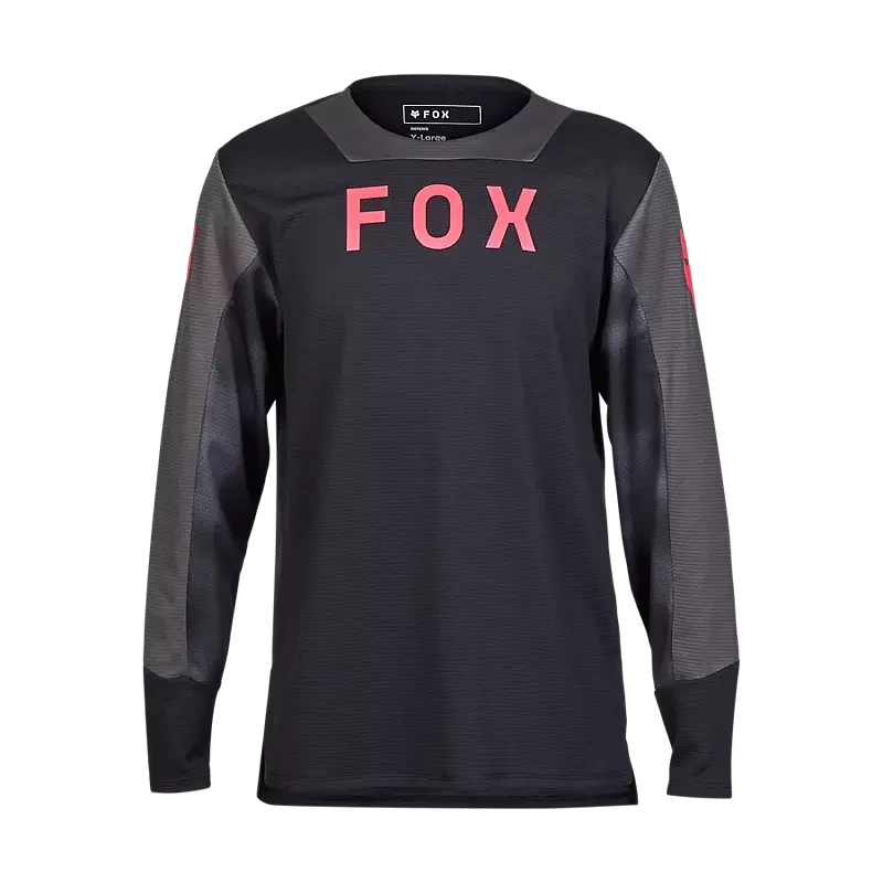 Fox Youth Defend Taunt Long Sleeve Jersey Black / YS