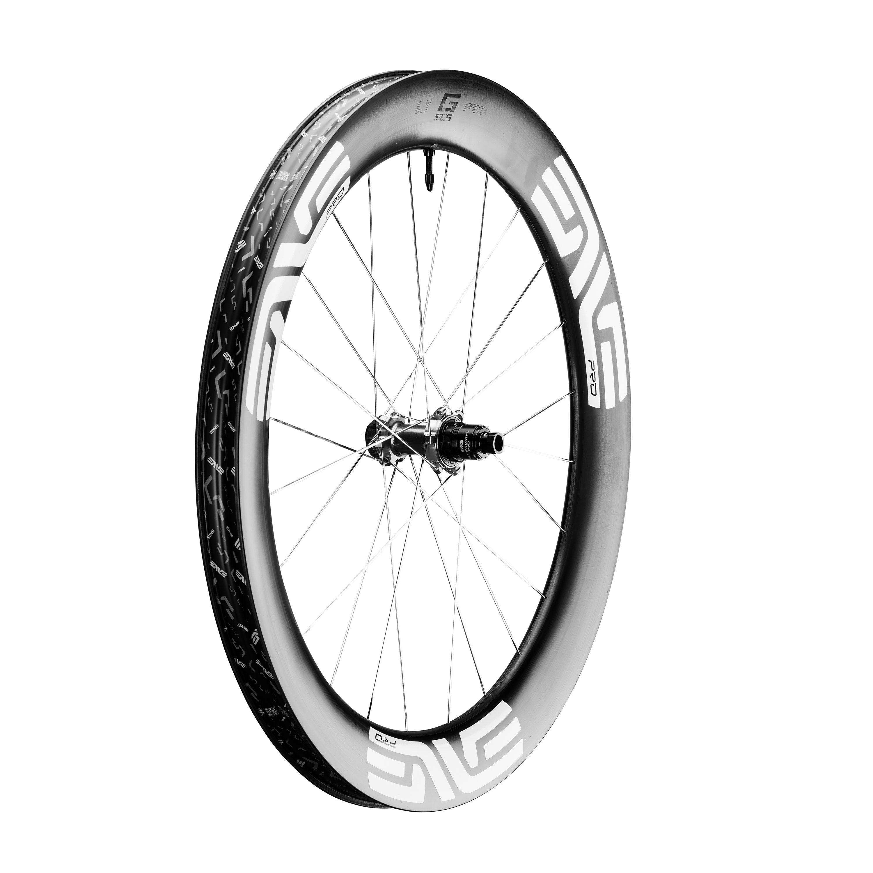 G SES 6.7 PRO Carbon Rear Wheel White / Shimano HG