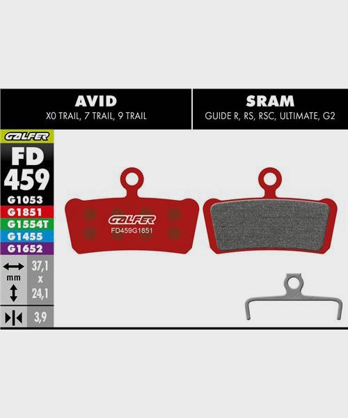 Galfer Advanced Disc Brake Pads Avid - XO Trail | SRAM - Guide R / RS / RSC / G2