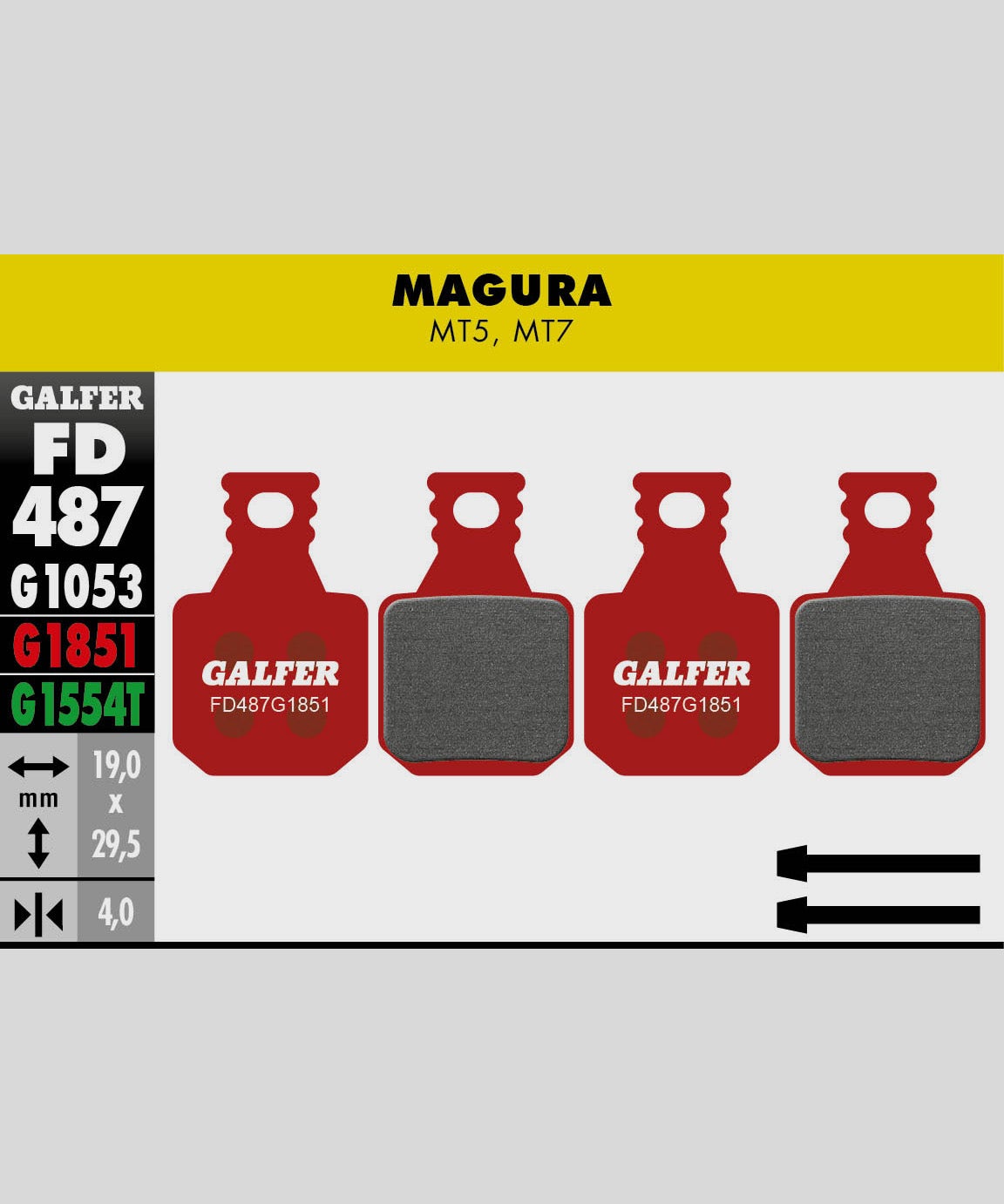 Galfer Advanced Disc Brake Pads Magura - MT5 / MT7