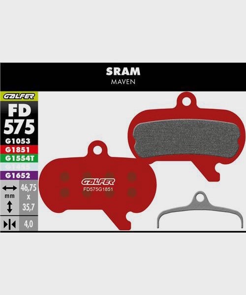 Galfer Advanced Disc Brake Pads SRAM - Maven