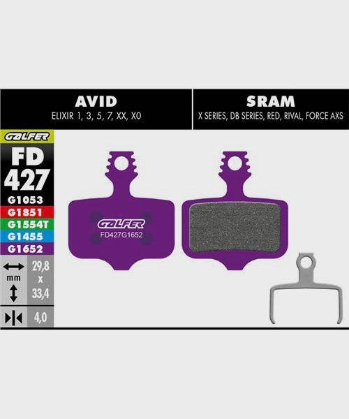 Galfer E-Bike Disc Brake Pads Avid - Elixir | SRAM - XX