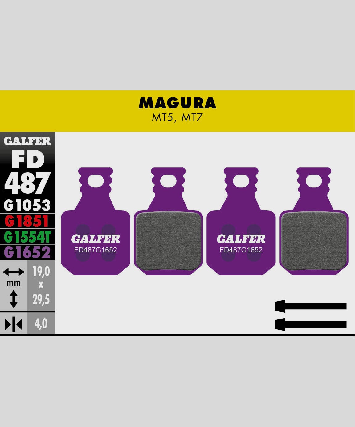 Galfer E-Bike Disc Brake Pads Magura - MT5 / MT7