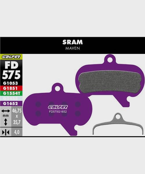 Galfer E-Bike Disc Brake Pads SRAM - Maven