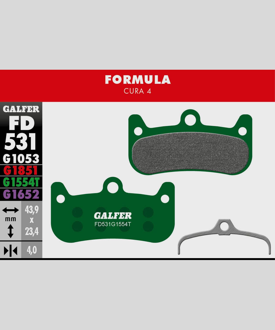 Galfer Pro Disc Brake Pads Formula - Cura 4