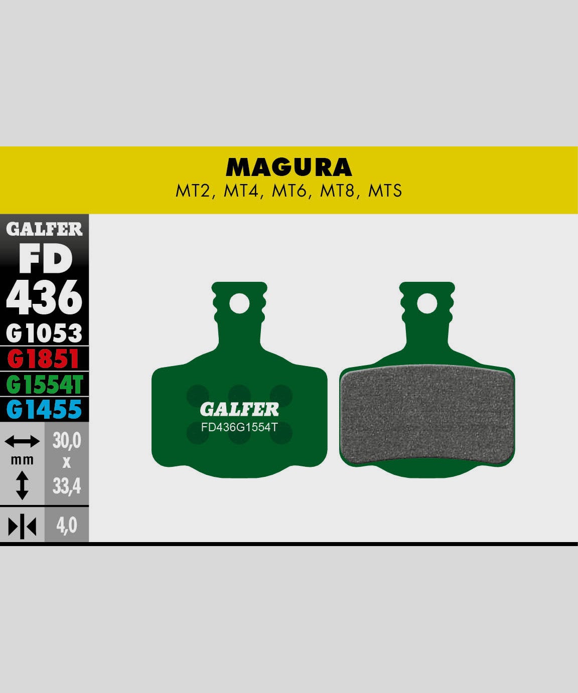 Galfer Pro Disc Brake Pads Magura - MT2 / MT4 / MT6 / MT8