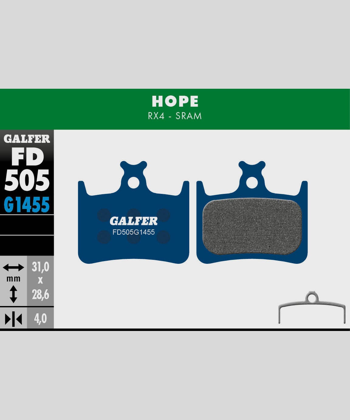 Galfer Road Disc Brake Pads Hope - RX4 SRAM