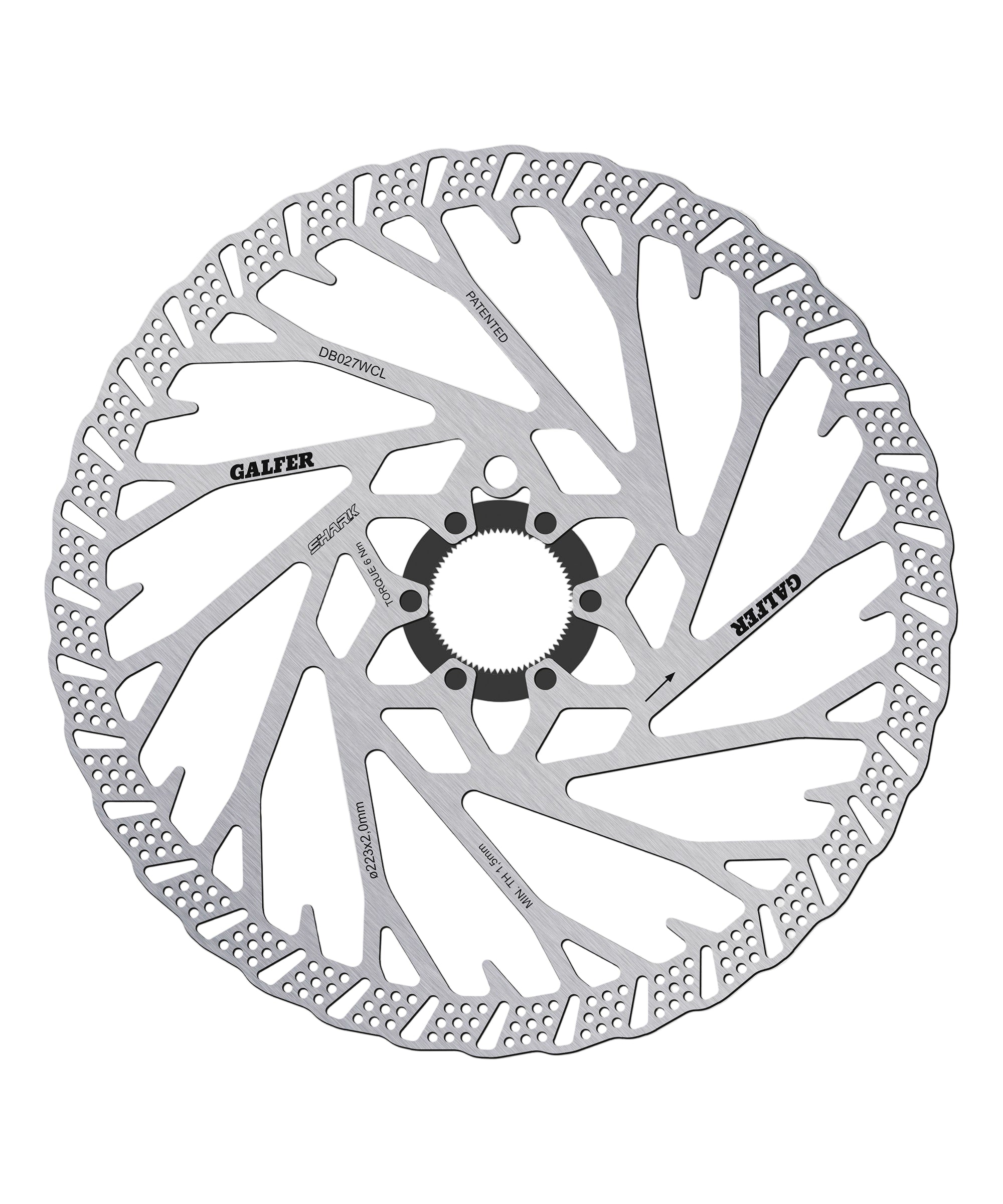 Galfer Shark Disc Brake Rotor Centerlock 223 x 2.00mm