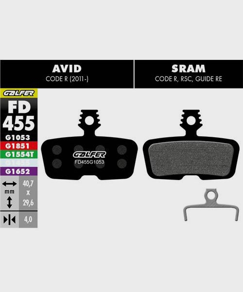 Galfer Standard Disc Brake Pads Avid - Code R | SRAM - Code R / RSC / Guide RE