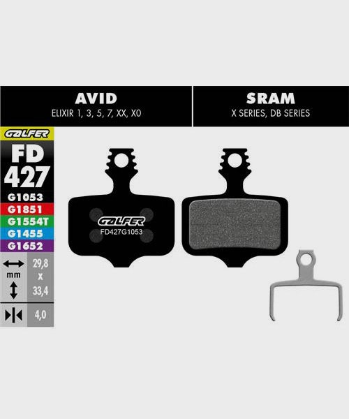 Galfer Standard Disc Brake Pads Avid - Elixir | SRAM - XX