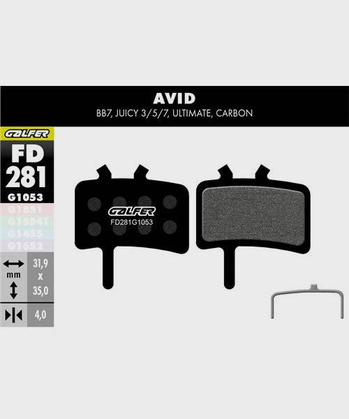 Galfer Standard Disc Brake Pads Avid - Juicy / BB7 / Ultimate / Carbon