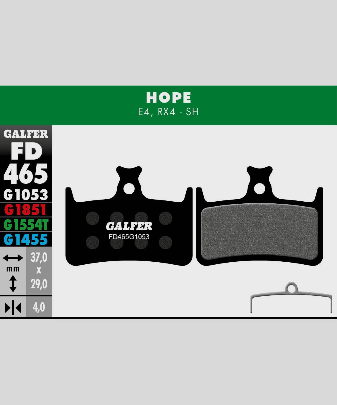 Galfer Standard Disc Brake Pads Hope - E4