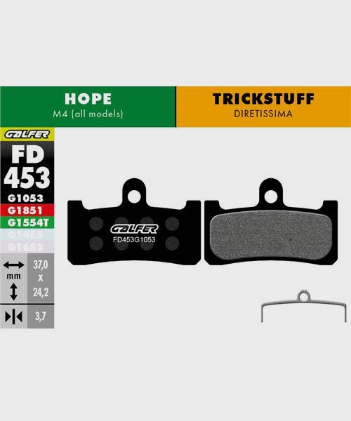 Galfer Standard Disc Brake Pads Hope - M4 | Trickstuff - Diretissima