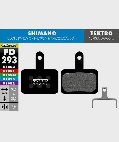 Galfer Standard Disc Brake Pads Shimano - Deore | Tektro - Auriga / Draco / Orion