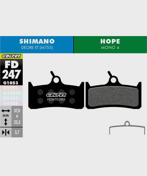 Galfer Standard Disc Brake Pads Shimano - Deore XT | Hope - Mono 4