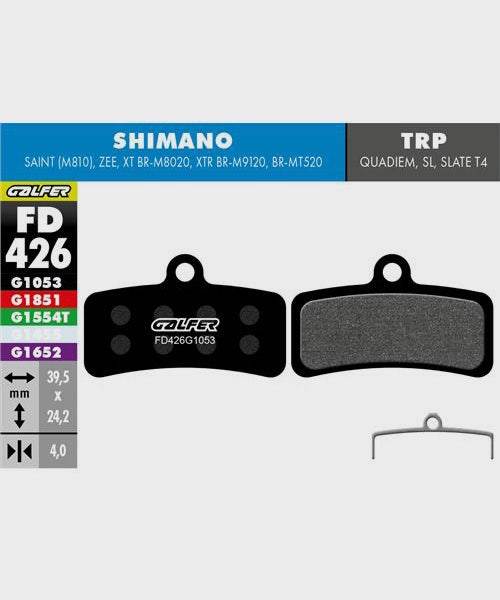 Galfer Standard Disc Brake Pads Shimano - Saint / Zee | TRP - DHR / Quadiem / Slat