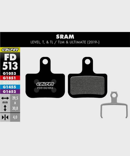 Galfer Standard Disc Brake Pads SRAM - Level / T / TL / TLM & Ultimate 2019+