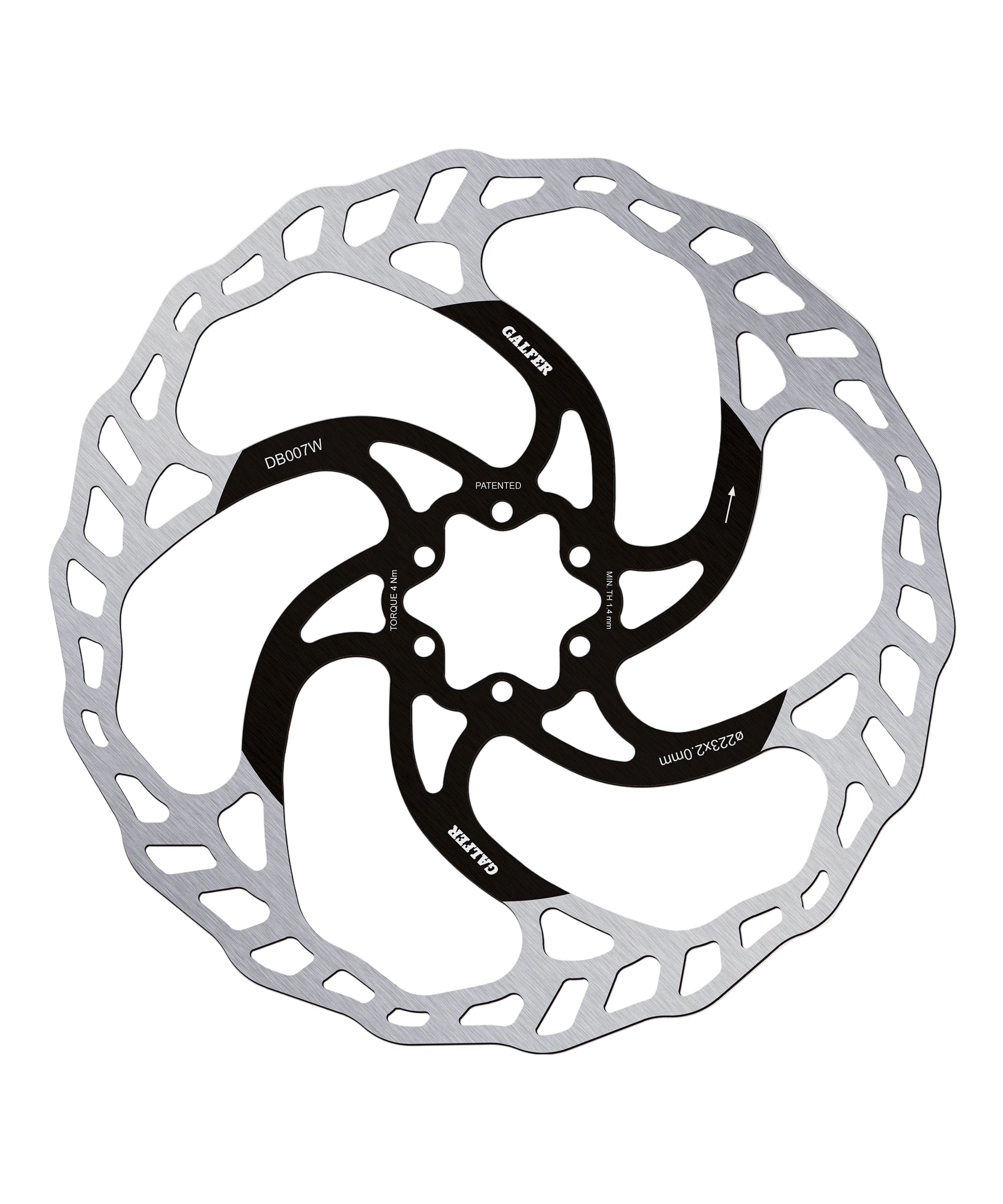 Galfer Wave MTB Disc Brake Rotor 6-Bolt 223 x 2.00mm