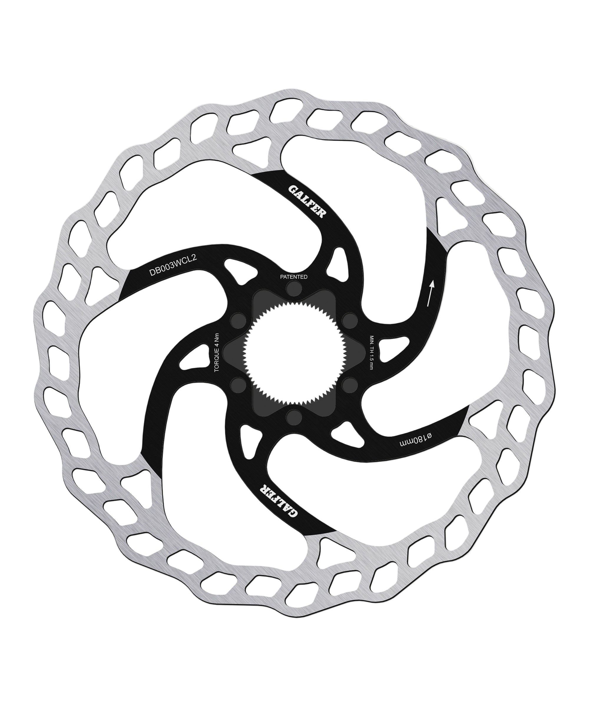 Galfer Wave MTB Disc Brake Rotor Centerlock 180 x 2.00mm