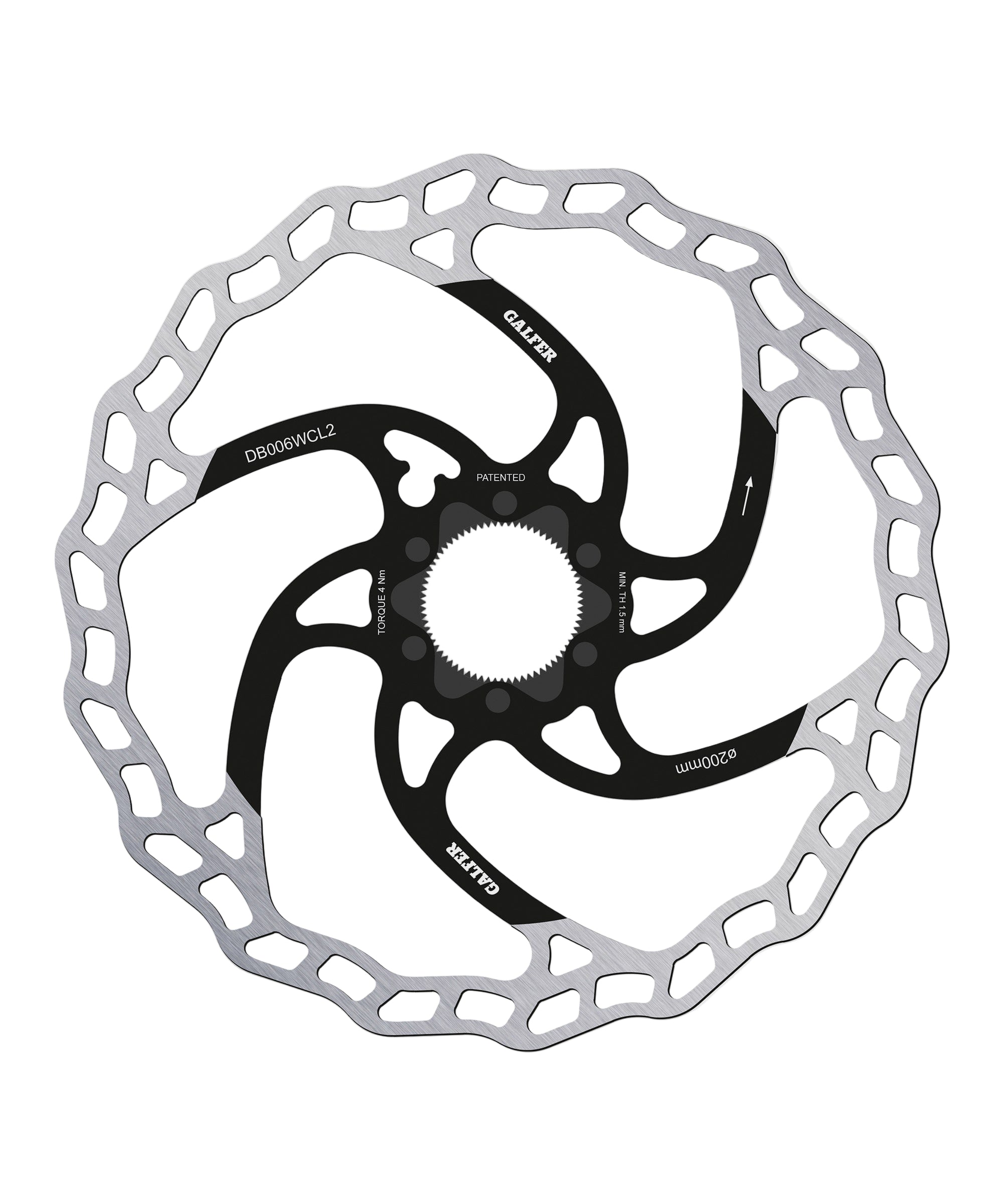 Galfer Wave MTB Disc Brake Rotor Centerlock 200 x 2.00mm