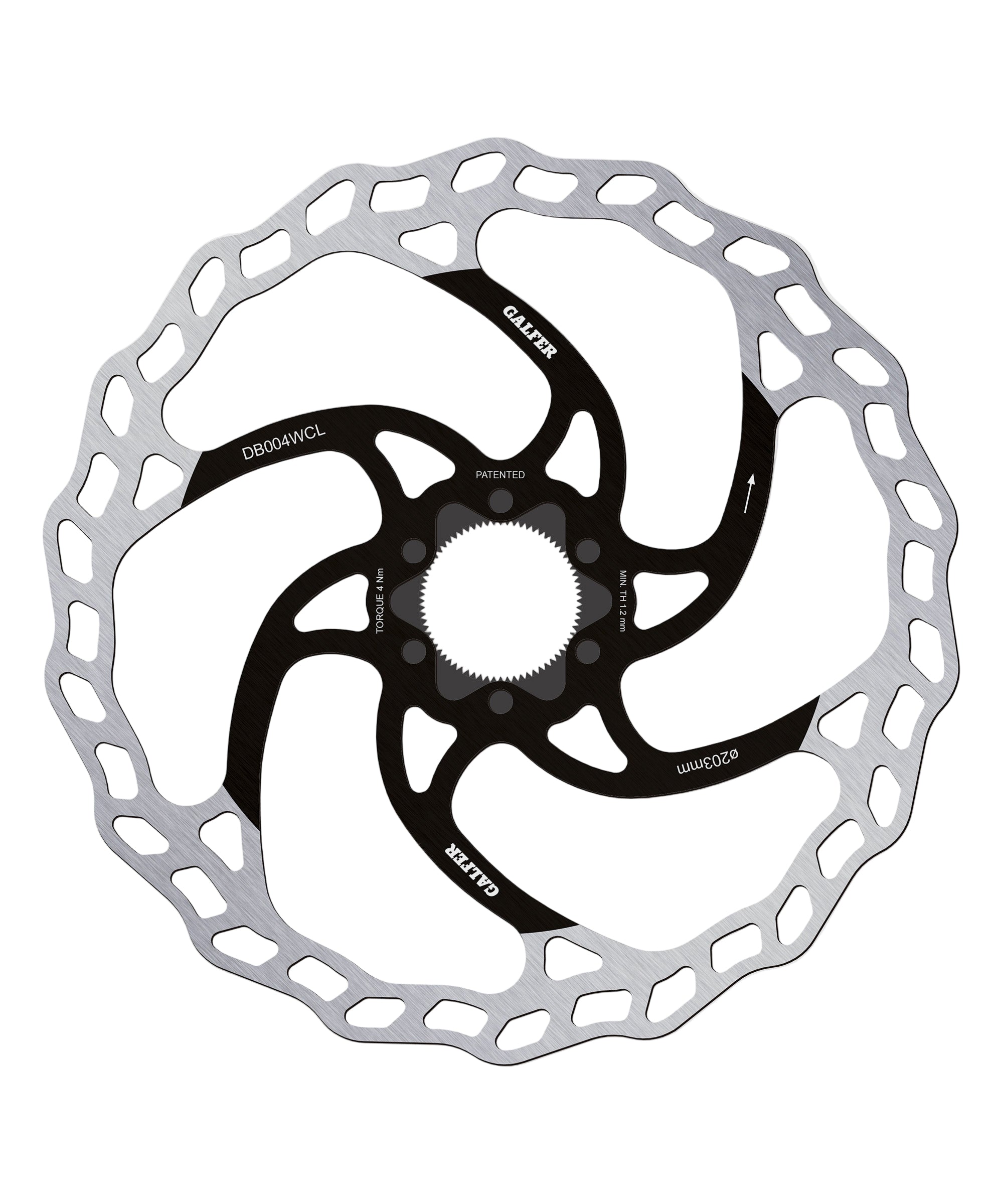 Galfer Wave MTB Disc Brake Rotor Centerlock 203 x 1.80mm