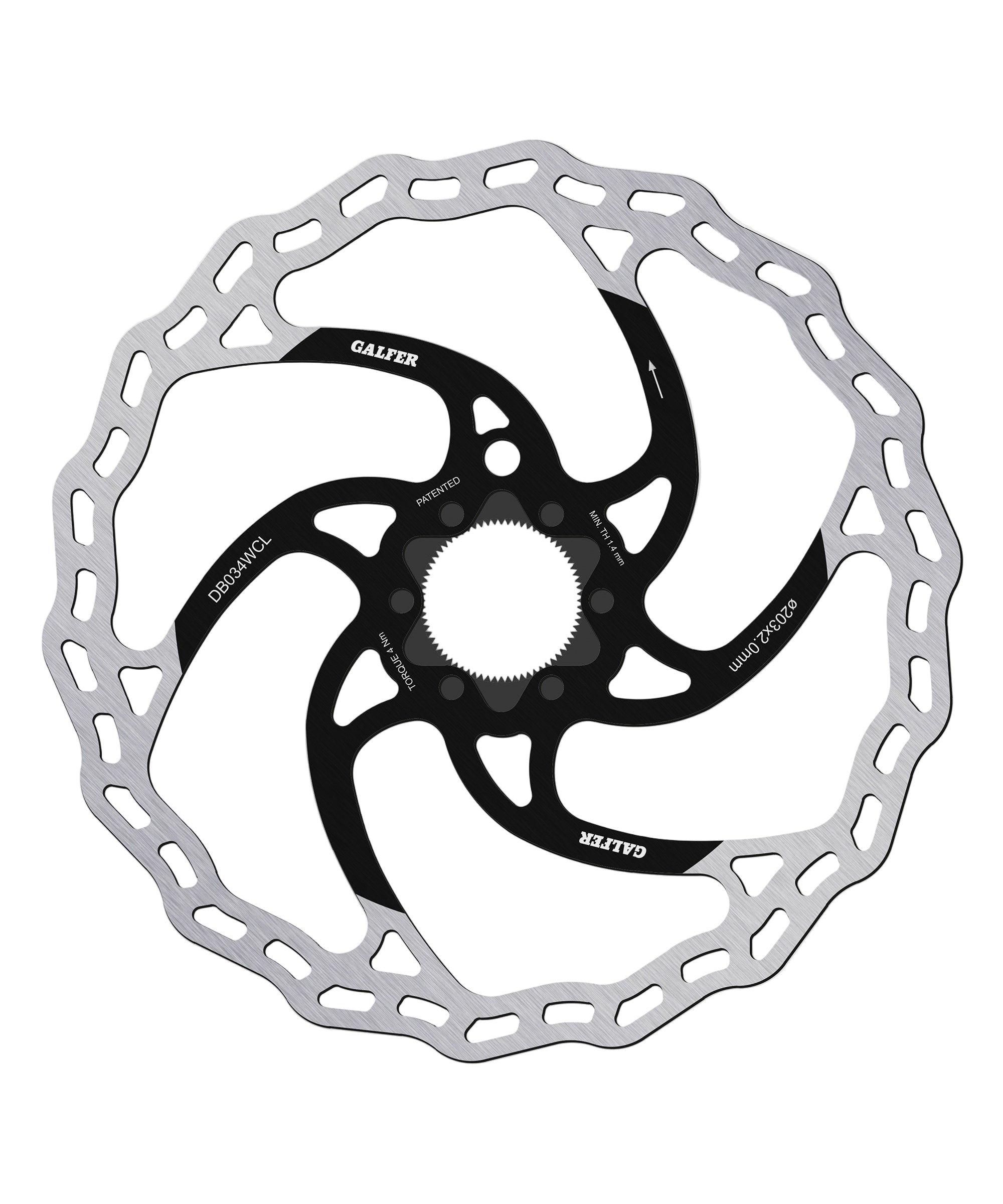 Galfer Wave MTB Disc Brake Rotor Centerlock 203 x 2.00mm