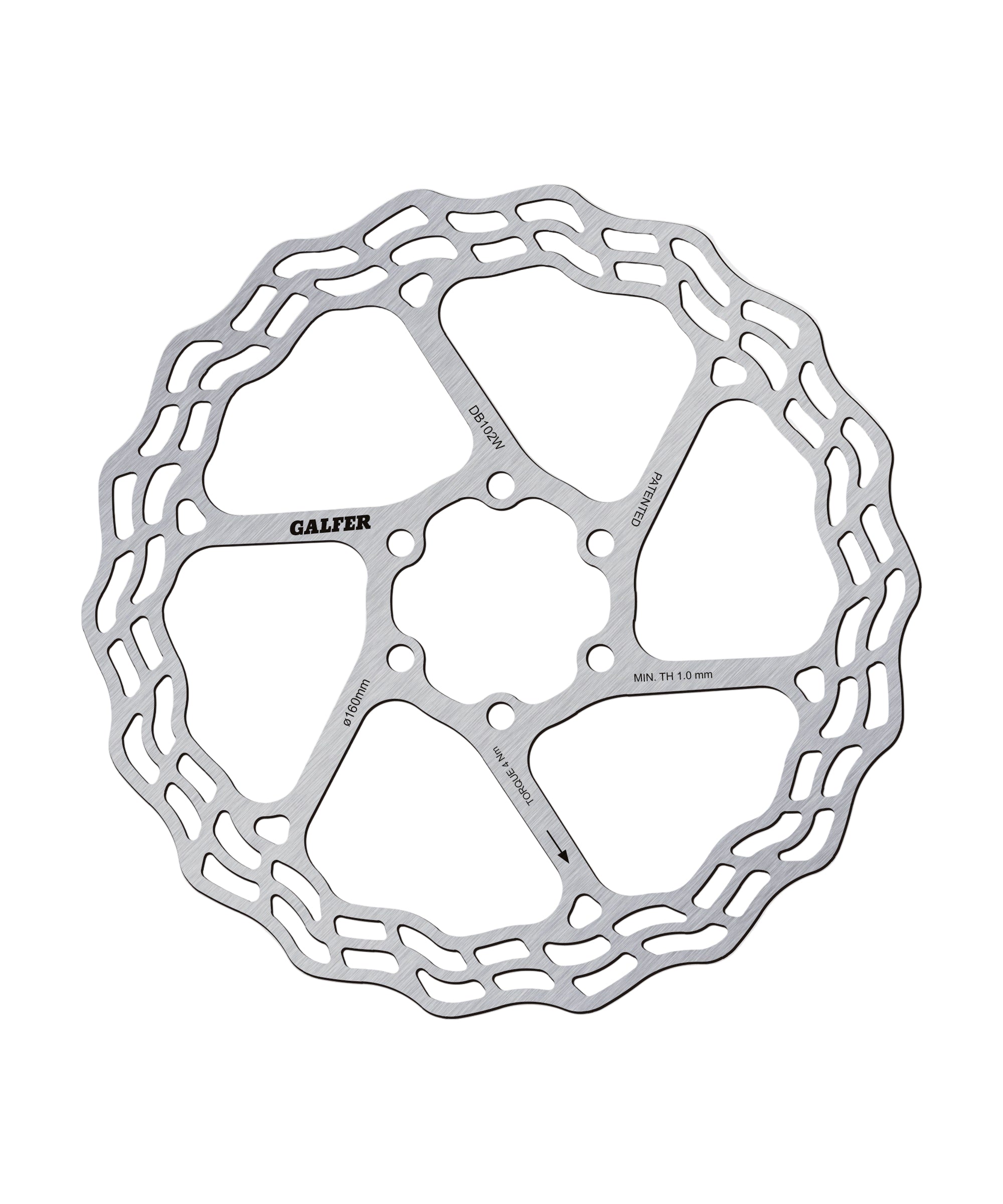 Galfer Wave Road Disc Brake Rotor 6-Bolt 160 x 1.80mm