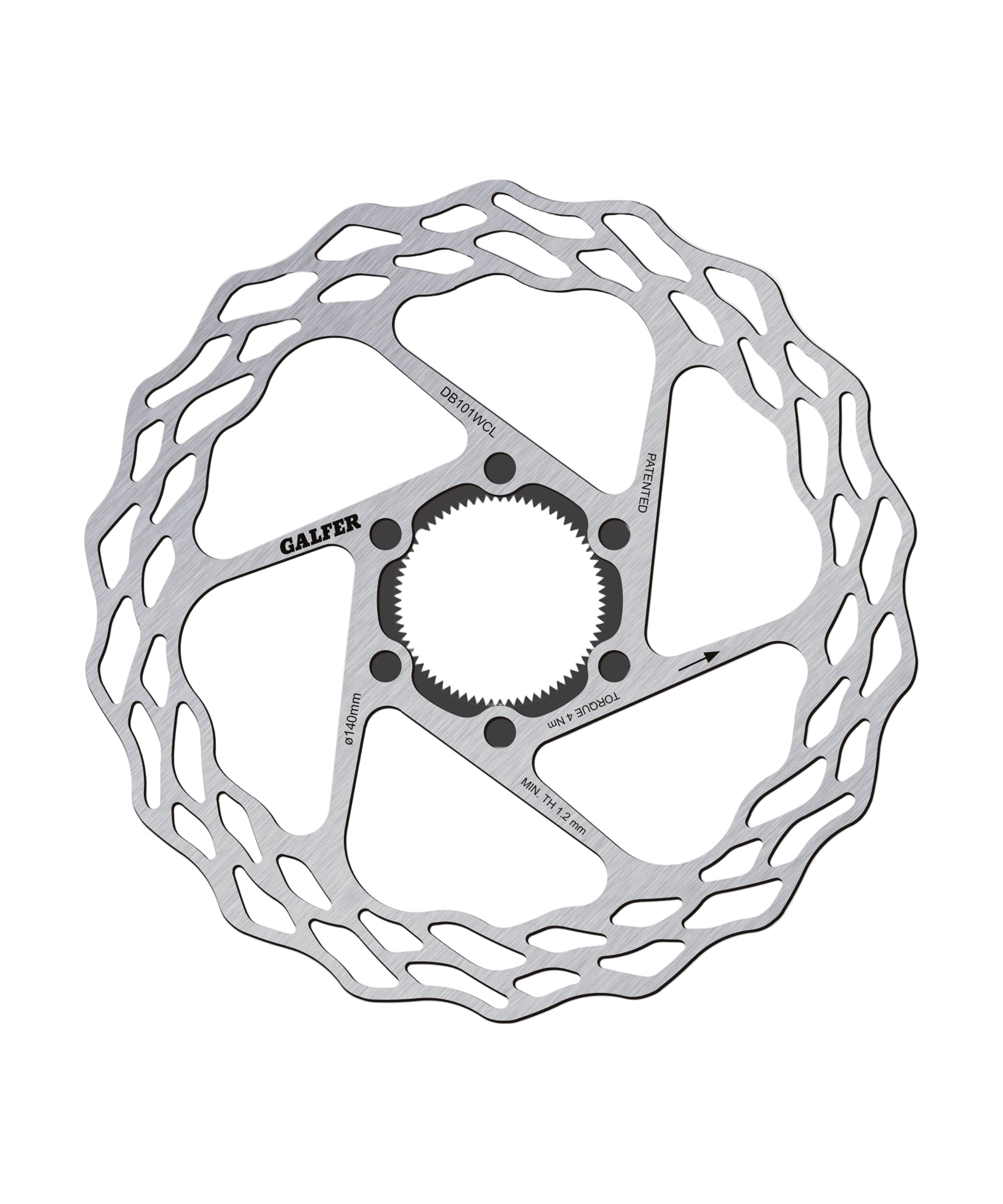 Galfer Wave Road Disc Brake Rotor Centerlock 140 x 1.80mm