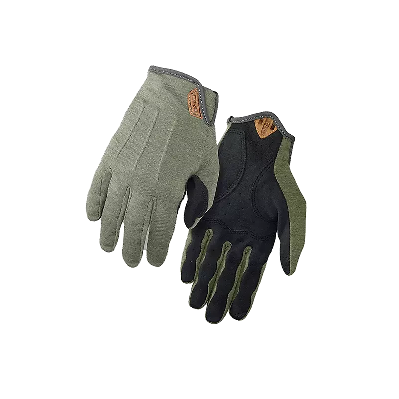 Giro D'Wool MTB/Gravel Cycling Gloves Olive Green / S