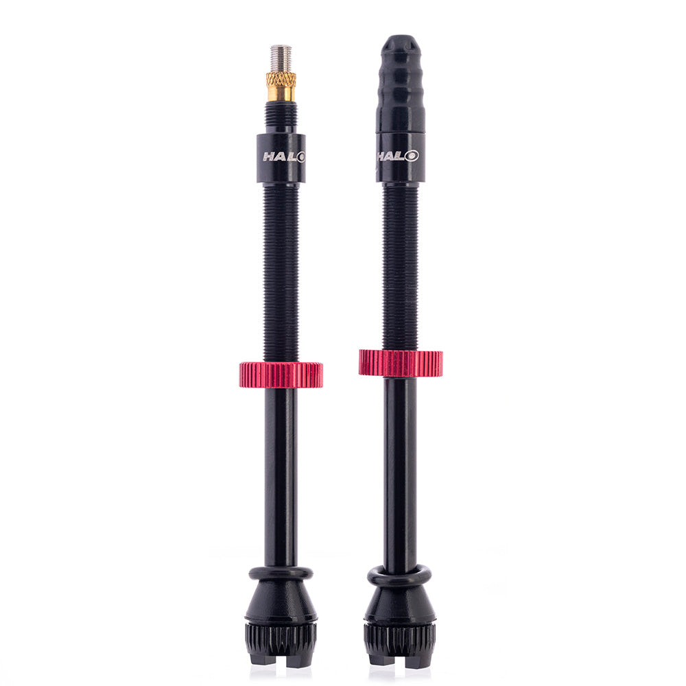Halo Hi Flow Tubeless Valves Black / 80mm