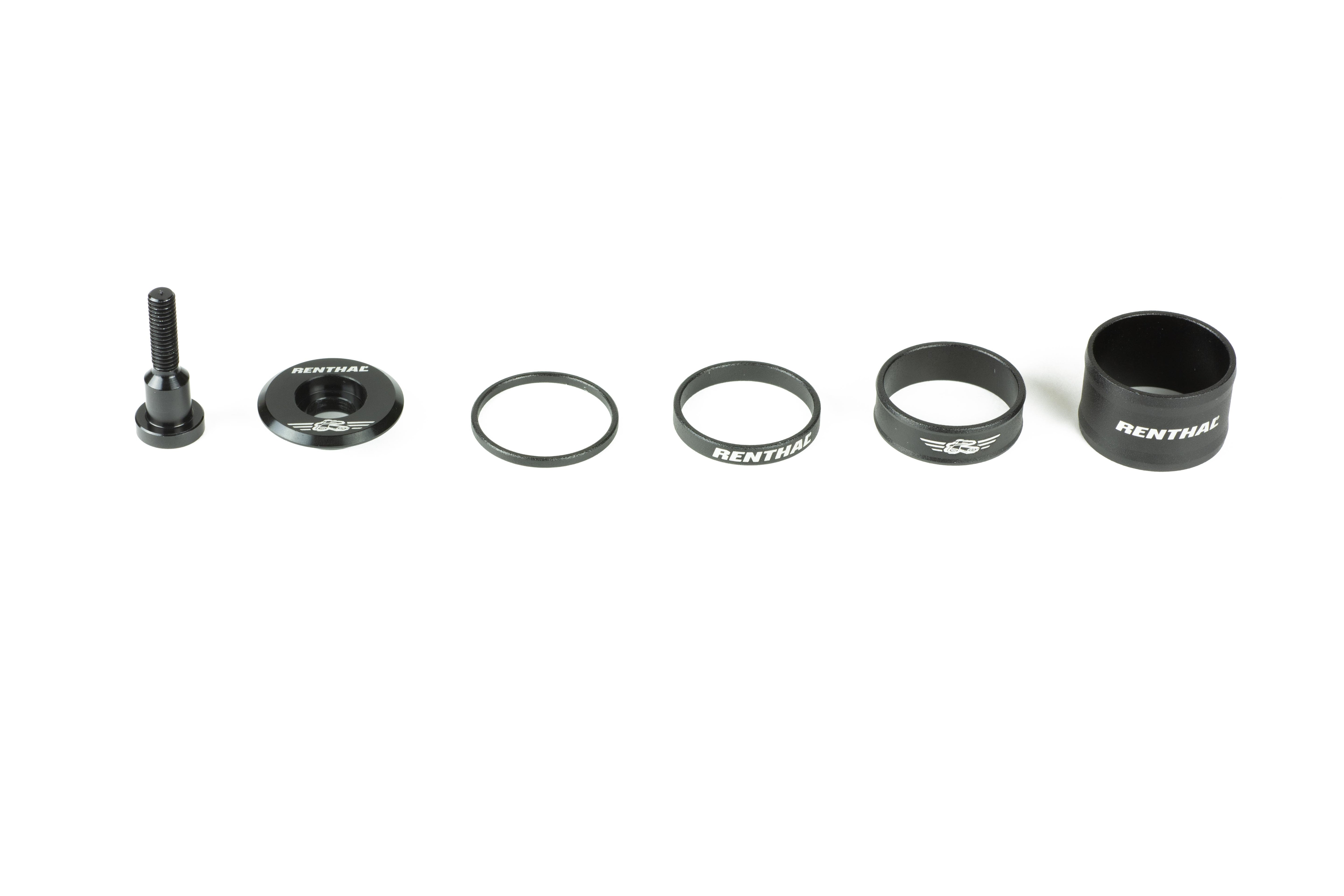 Headset Spacer & Top Cap Kit Black