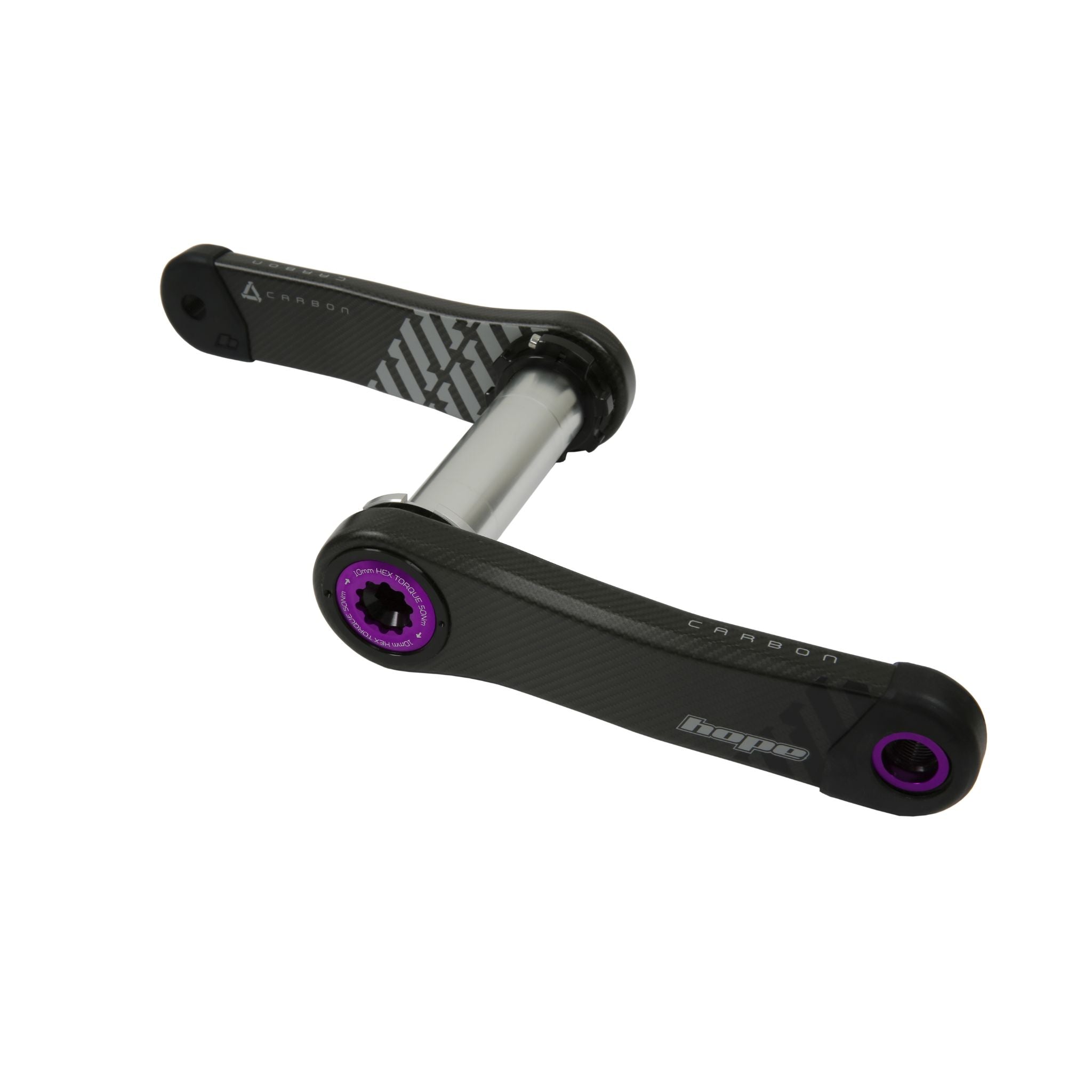 Hope Carbon Crankset Purple / 155mm / 68-73mm Standard