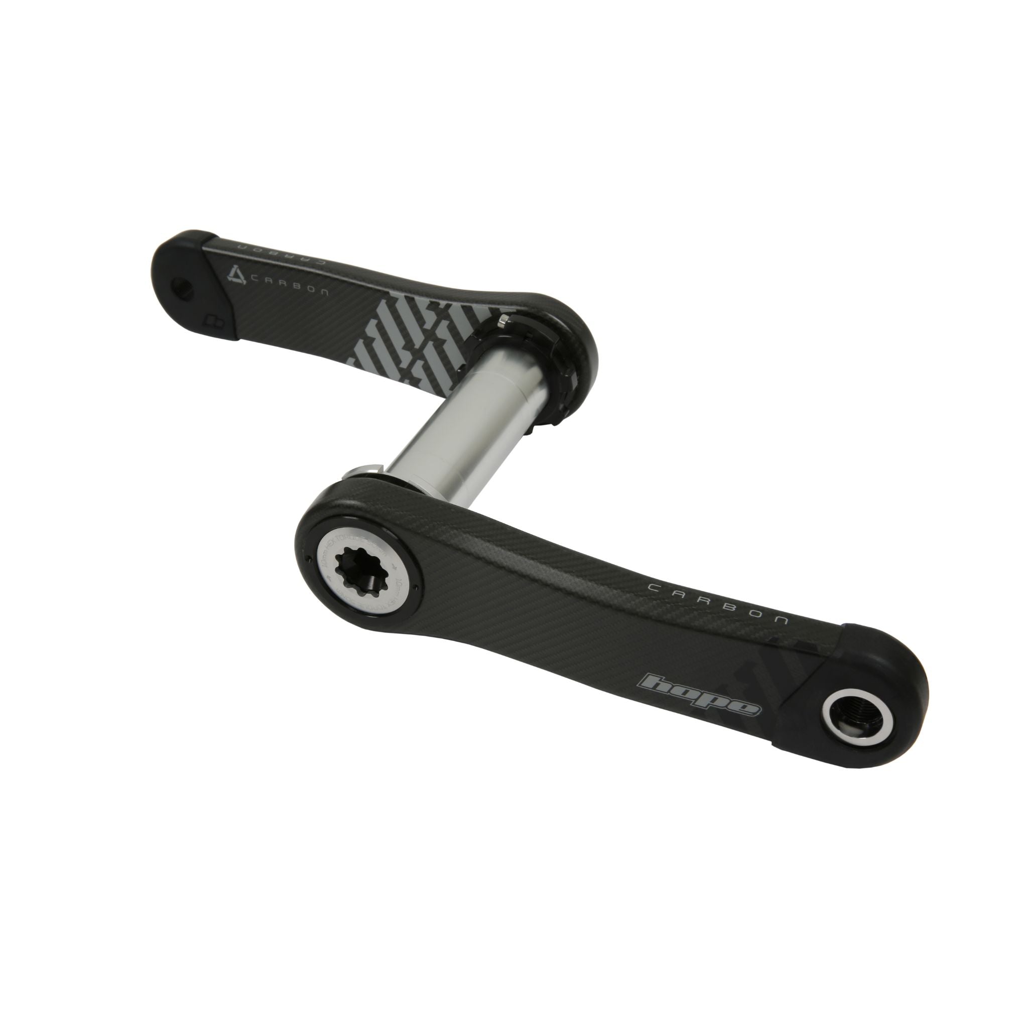 Hope Carbon Crankset Silver / 155mm / 68-73mm Standard