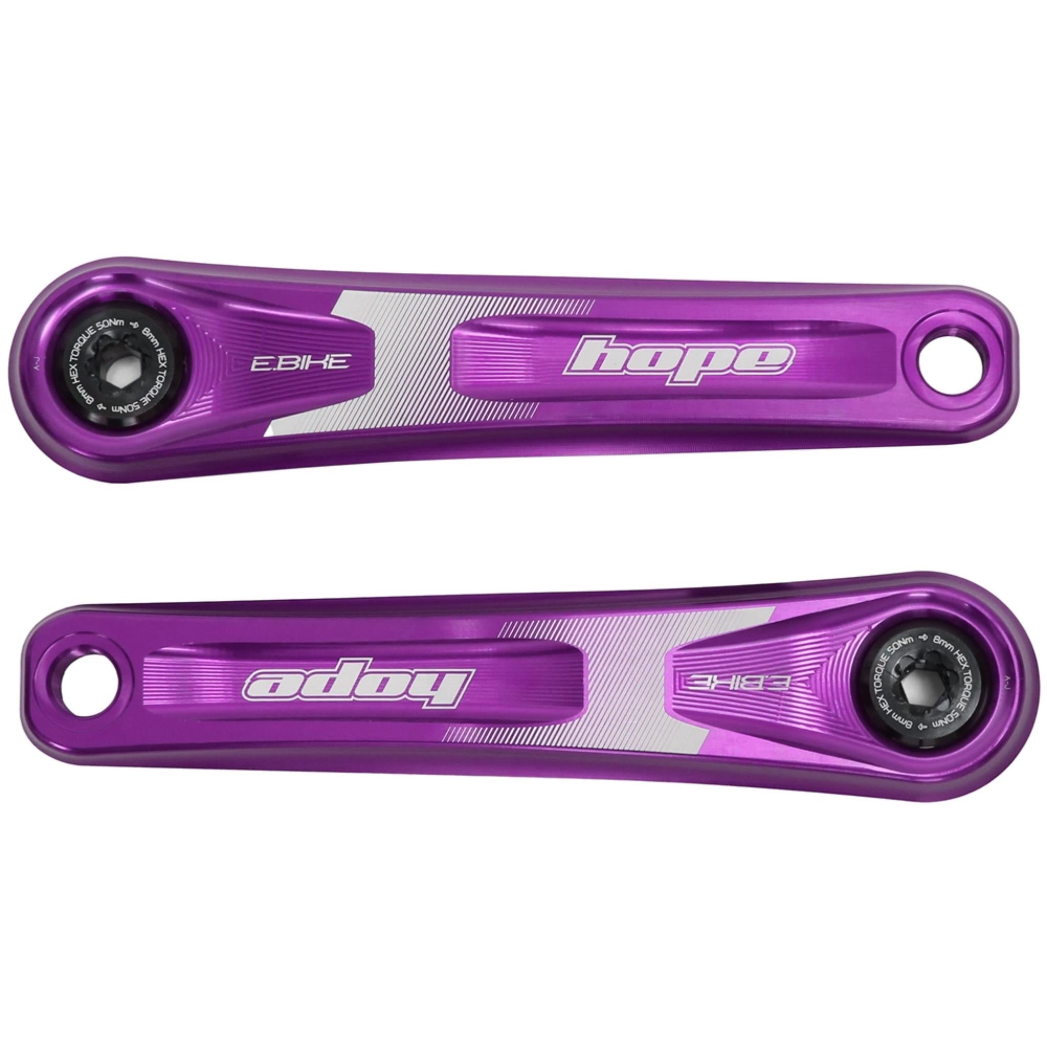 Hope E-Bike Crankset Purple / 155mm / Standard Offset