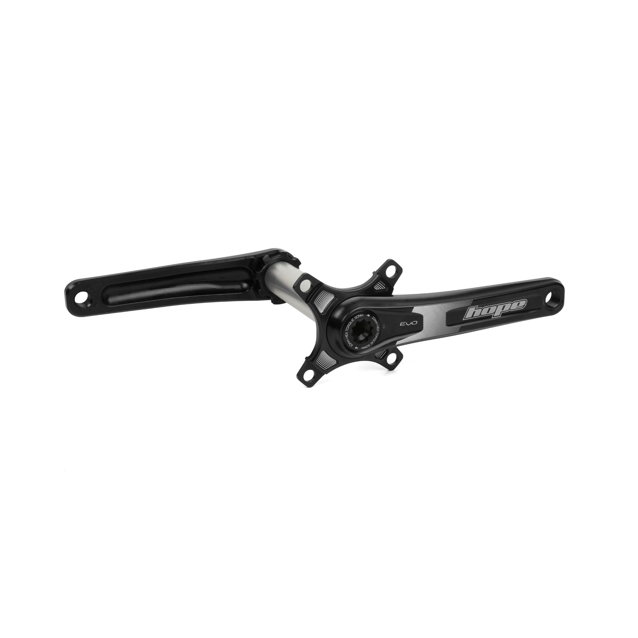 Hope Evo Crankset - Single Spider Black / 155mm / 100mm FAT