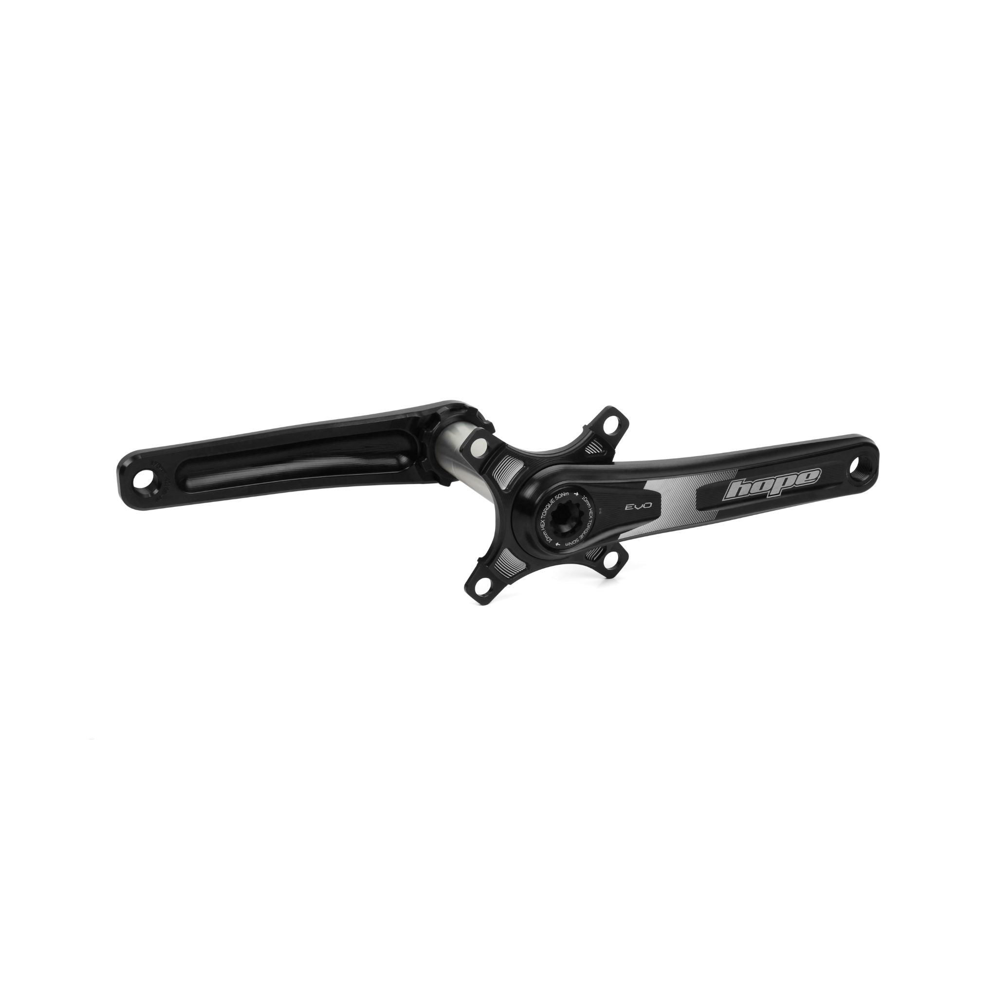 Hope Evo Crankset - Single Spider Black / 155mm / 83mm