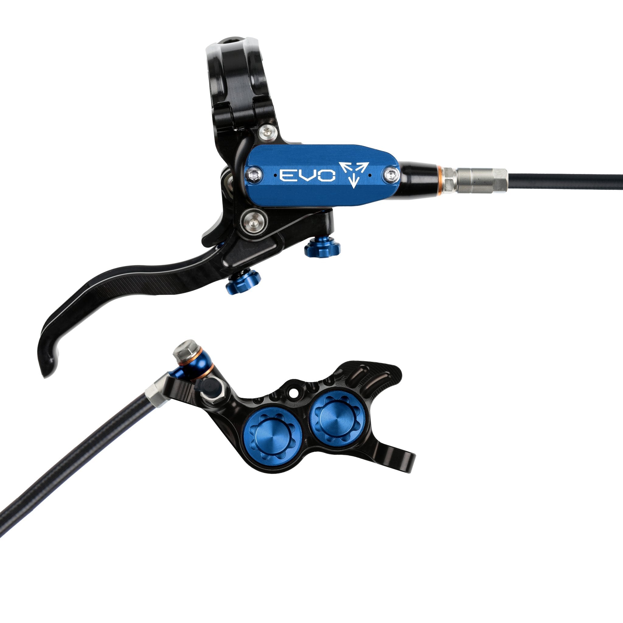 Hope EVO GR4 Disc Brake Black/Blue / Right Hand / Black Hose