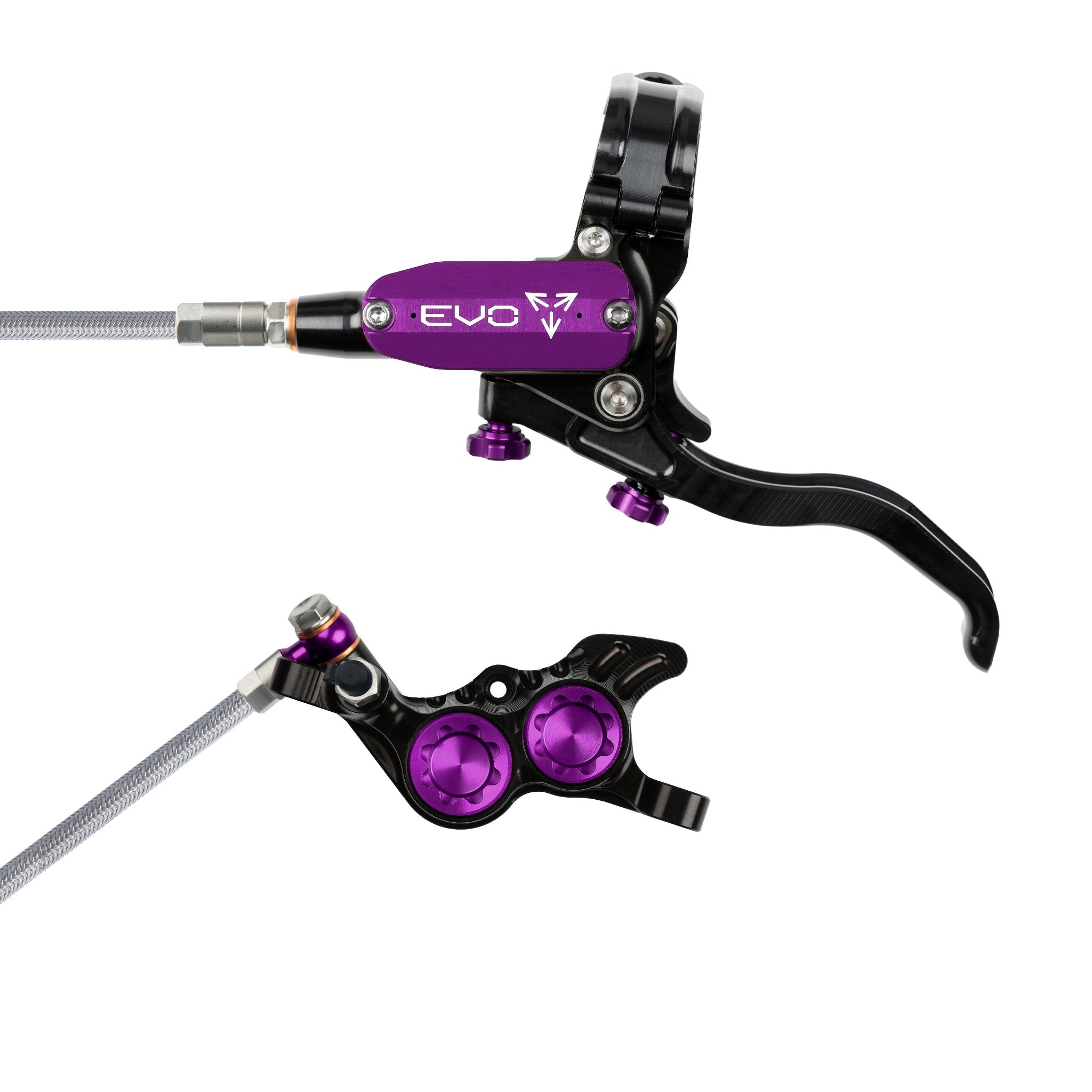 Hope EVO GR4 Disc Brake Black/Purple / Left Hand / Braided