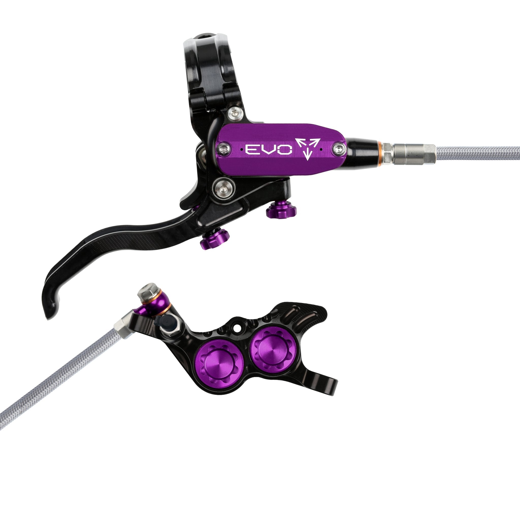 Hope EVO GR4 Disc Brake Black/Purple / Right Hand / Braided