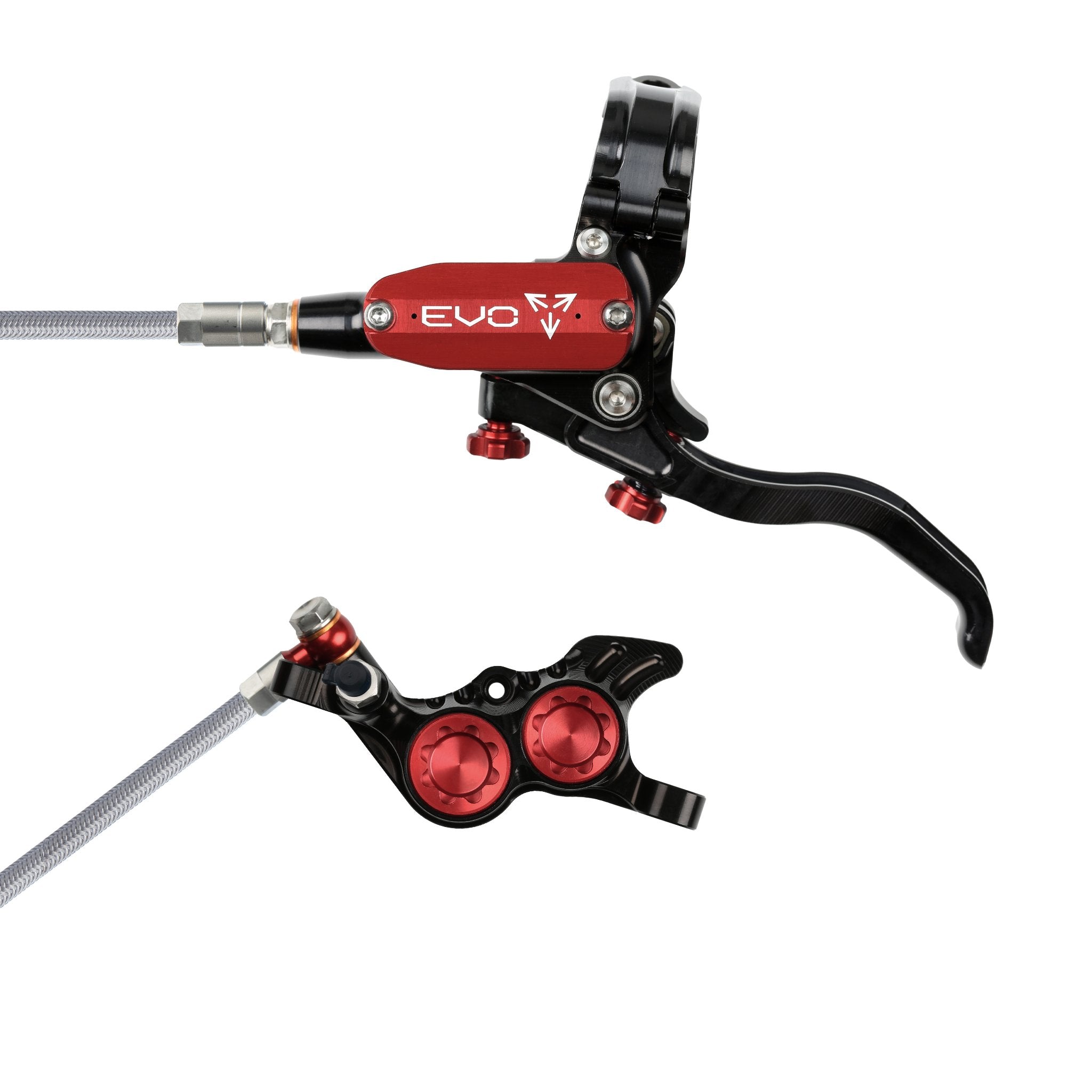 Hope EVO GR4 Disc Brake Black/Red / Left Hand / Braided