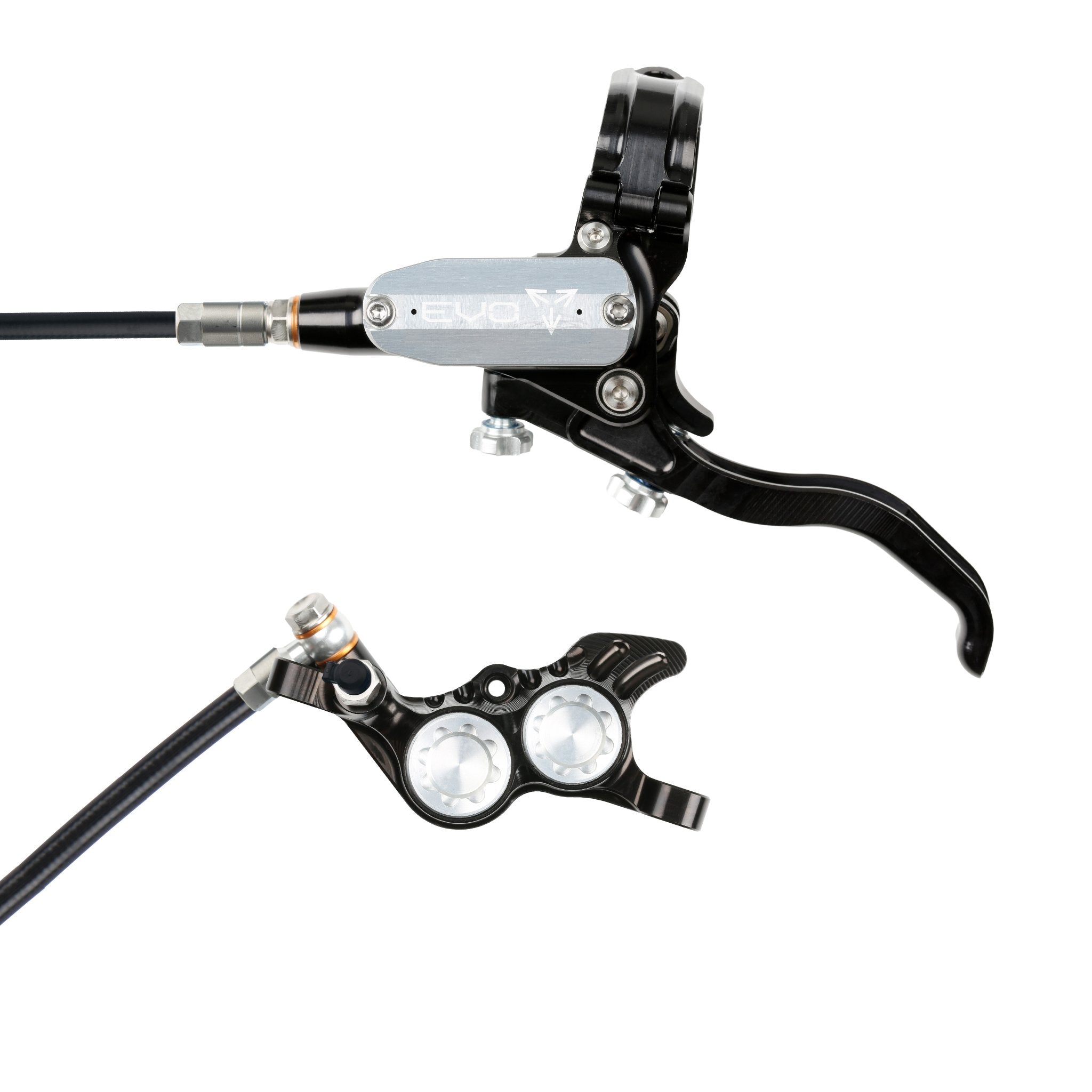Hope EVO GR4 Disc Brake Black/Silver / Left Hand / Black Hose